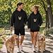 Pet Pouch Hoodie with Zippered Chest Carrier Pocket Unisex Relaxed Fit, Side Sleeve Pocket, Kangaroo Hand Pocket, Soft & Breathable Fabric, (Black, XL)