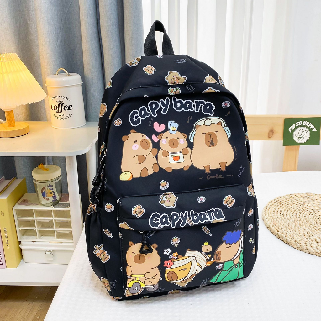 Capybara School Backpack For Girls In Primary And Middle School