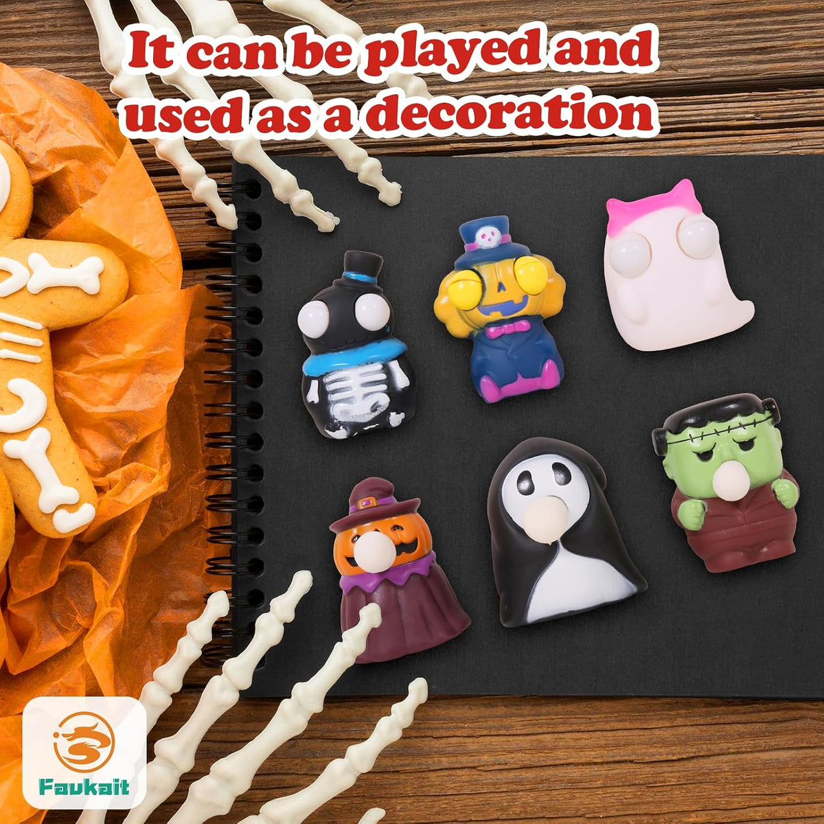 3 Pack Halloween Squishies Toys, Slow Rising Squishies Toys ,Vampire,Pumpkin,Ghost,Hallowen Squeeze Spit Bubble Toys for Kids Boys Girls Hallowen Stocking Stuffers Party Favors Gifts
