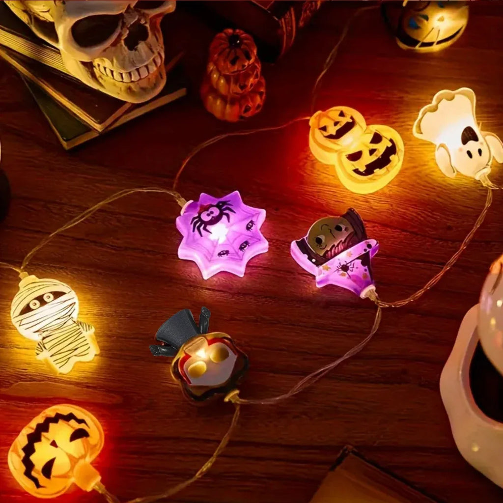 1PC Halloween 10/20 LED Battery Powered String Lights