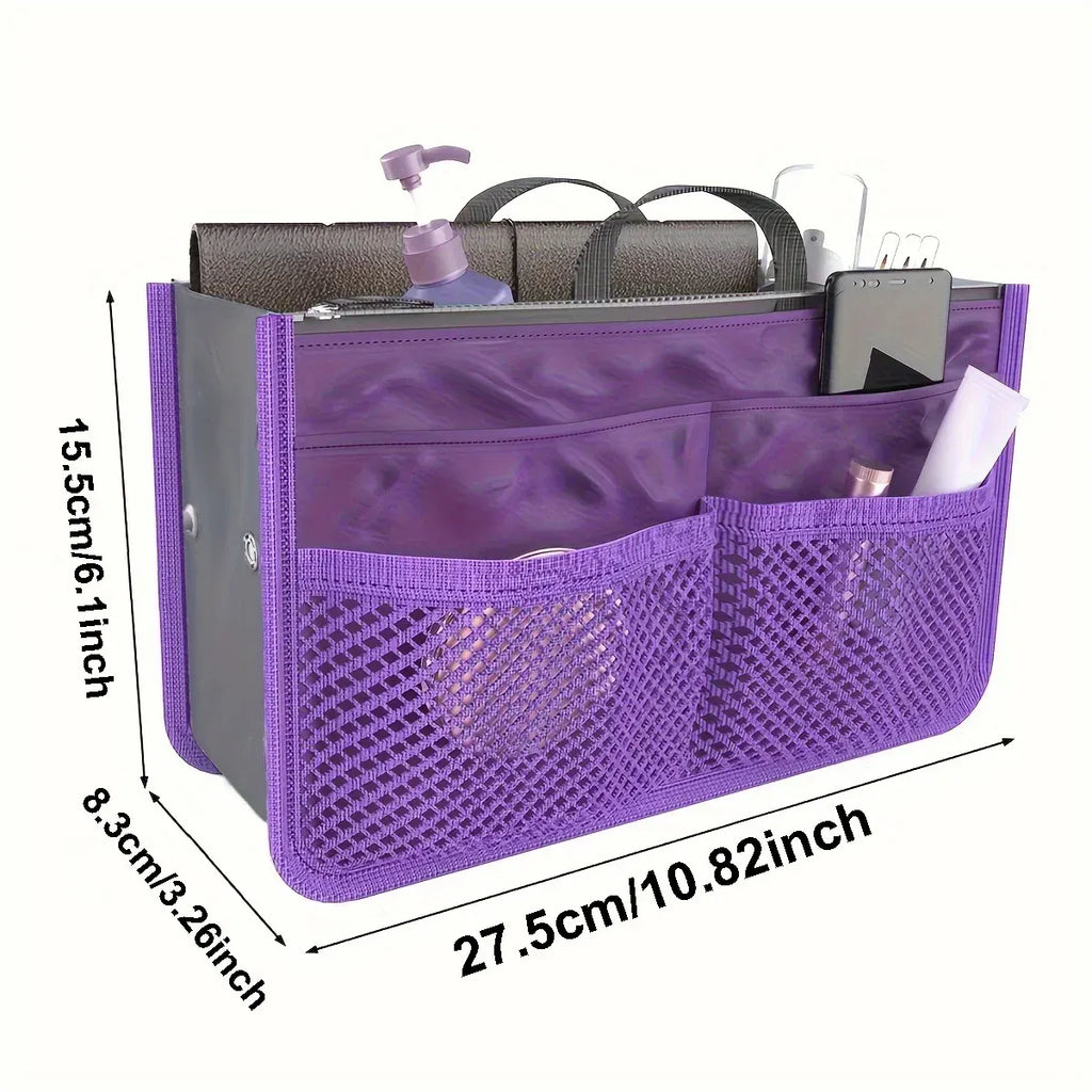 Double-Zipper Handbag Organizer Insert