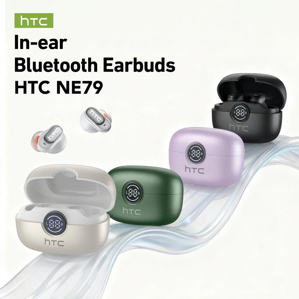 HTC NE79 Wireless Bluetooth Earbuds TWS 6.0 AI Translation 135 Languages Black