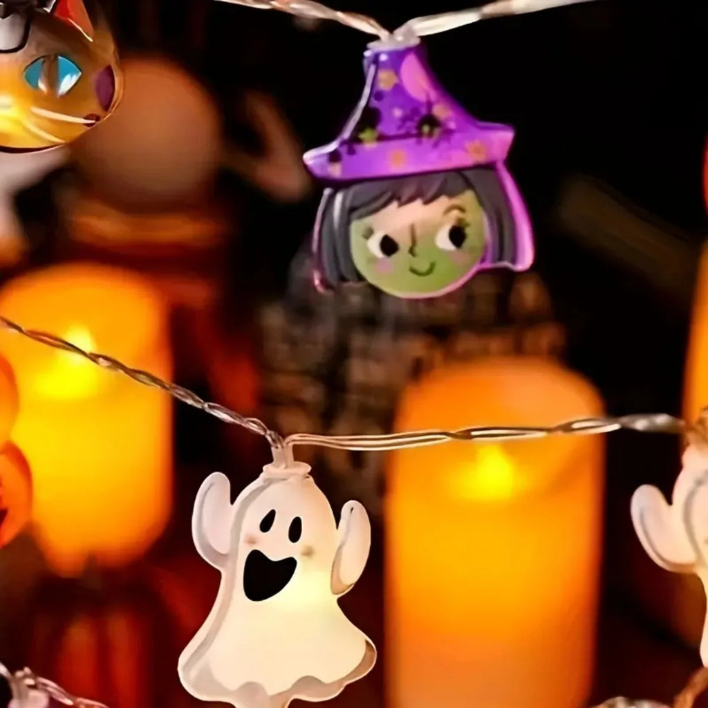 1PC Halloween 10/20 LED Battery Powered String Lights