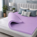 Twin-XL Gel Infused Memory Foam Mattress Topper 4 Inch Cooling Pressure Relief Blue
