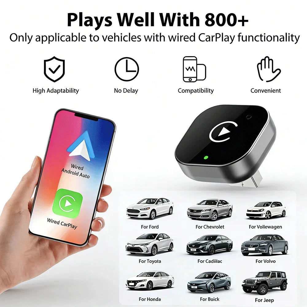 Wireless CarPlay/Android Auto Adapter for iPhone and Android – Mazda with Wired CarPlay