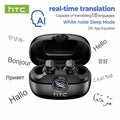 HTC NE79 Wireless Bluetooth Earbuds TWS 6.0 AI Translation 135 Languages Black